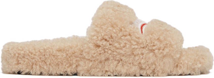 Balenciaga Beige Furry Sildes - Picture 5