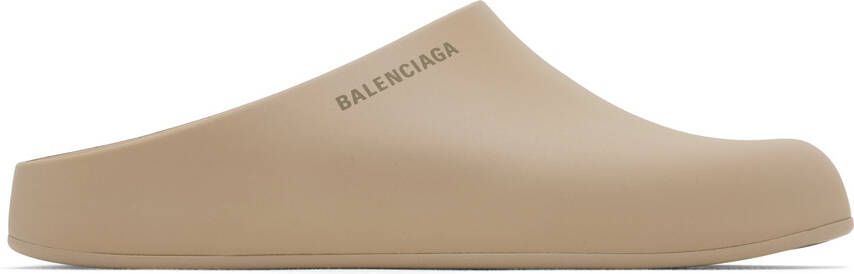 Balenciaga Beige Pool Closed Slides