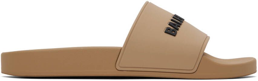 Balenciaga Beige Pool Slides