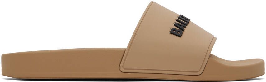 Balenciaga Beige Pool Slides