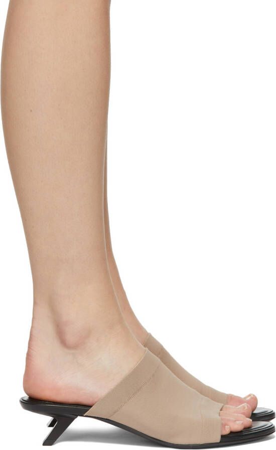 Balenciaga Beige Stretch Sandals - Picture 5