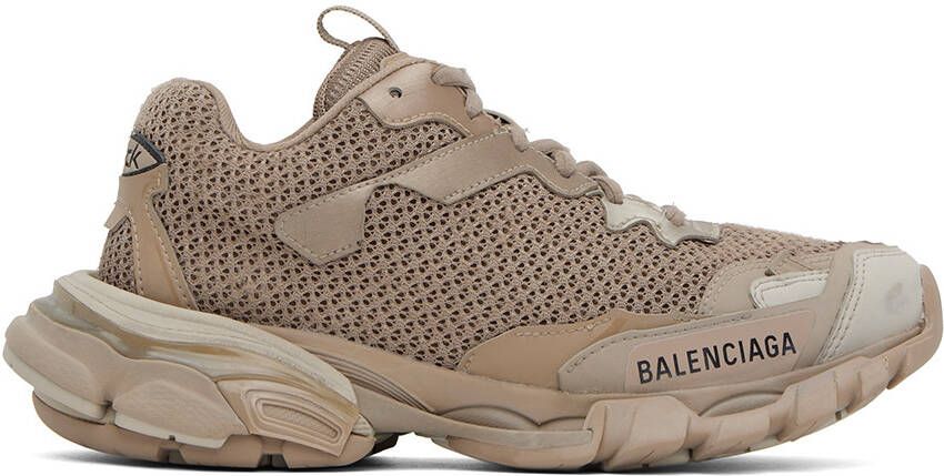 Balenciaga Beige Track 3 Low Top Sneakers - Picture 5
