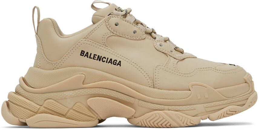 Balenciaga Beige Triple S Low-Top Sneakers - Picture 5