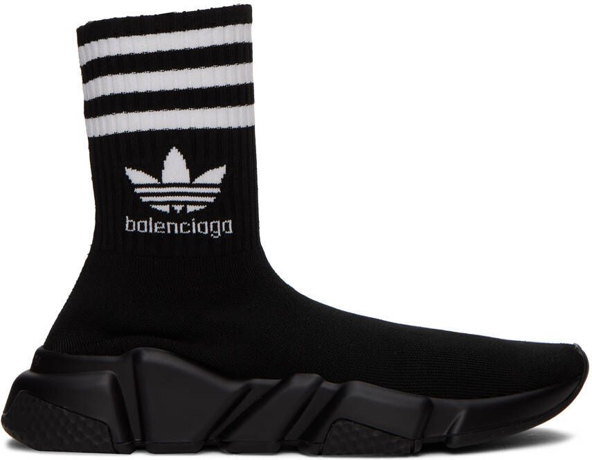 Balenciaga Black adidas Originals Edition Speed Sneakers - Picture 5