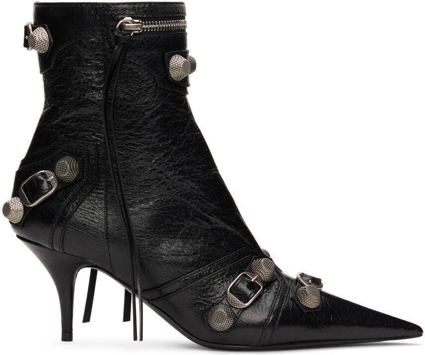 Balenciaga Black Cagole Ankle Boots - Picture 5