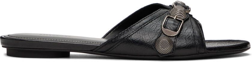 Balenciaga Black Cagole Sandals - Picture 4