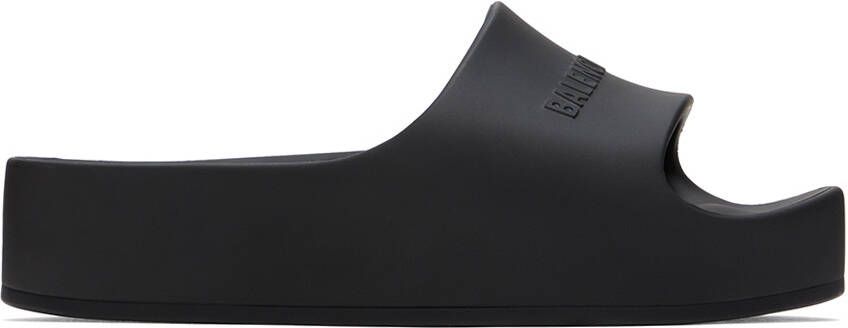 Balenciaga Black Chunky Slide Sandals