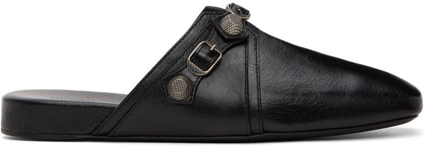 Balenciaga Black Cosy Cagole Slippers - Picture 5