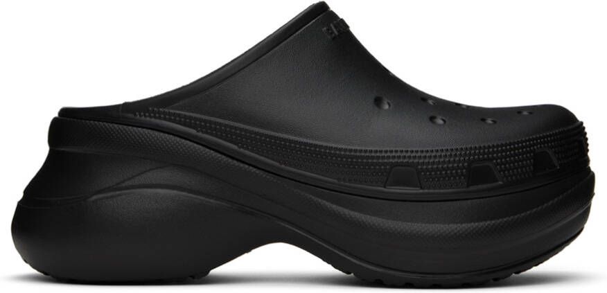 Balenciaga Black Crocs Edition Mules - Picture 2