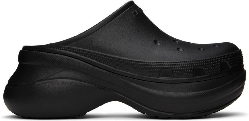 Balenciaga Black Crocs Edition Mules - Picture 2