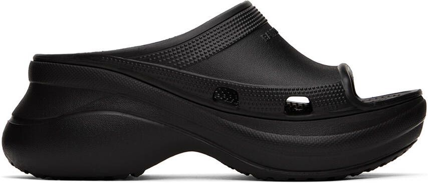 Balenciaga Black Crocs Edition Pool Slides - Picture 5