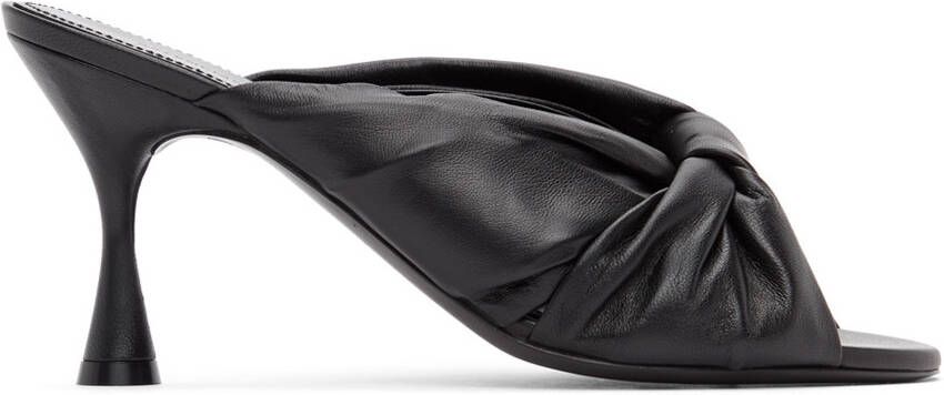 Balenciaga Black Drapy 80mm Mules - Picture 4