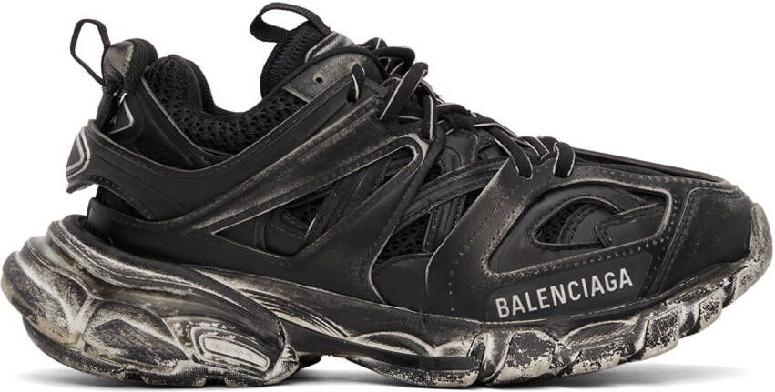 Balenciaga Black Faded Track Sneakers - Picture 5