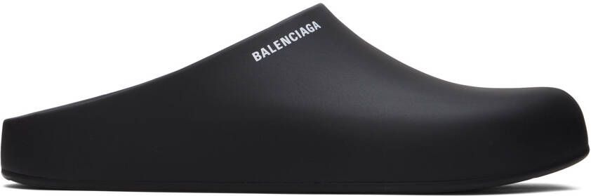 Balenciaga Black Pool Slide Clogs - Picture 5