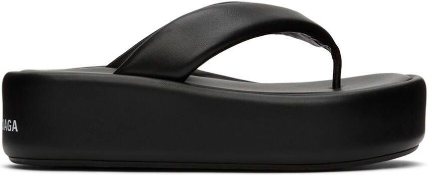 Balenciaga Black Rise Thong Sandals - Picture 5