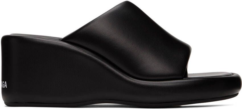 Balenciaga Black Rise Wedge Sandals - Picture 5