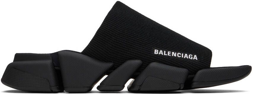 Balenciaga Black Speed 2.0 Slides - Picture 5