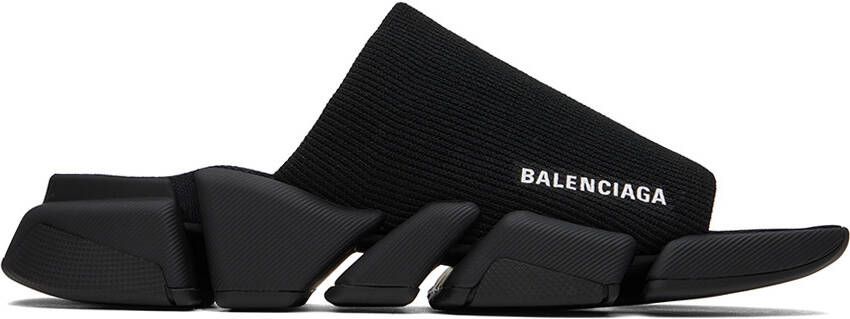 Balenciaga Black Speed 2.0 Slides - Picture 5
