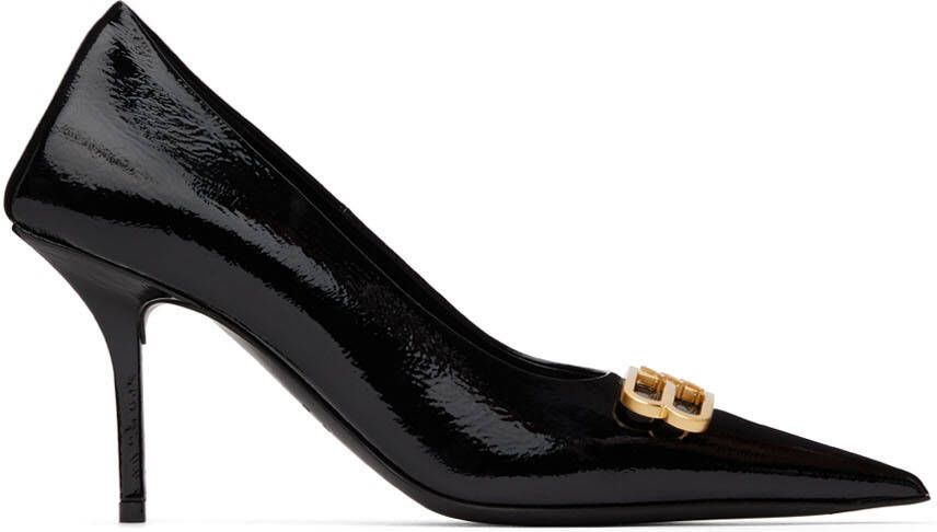 Balenciaga Black Square Knife BB 80 Heels - Picture 7
