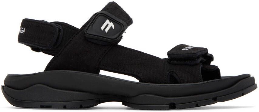 Balenciaga Black Tourist Sandals