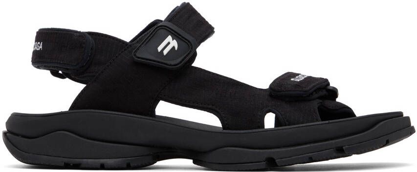 Balenciaga Black Tourist Sandals