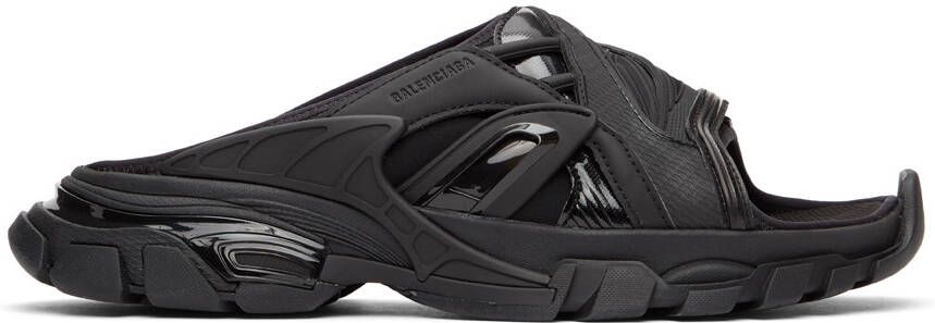 Balenciaga Black Track Slide Sandals - Picture 3