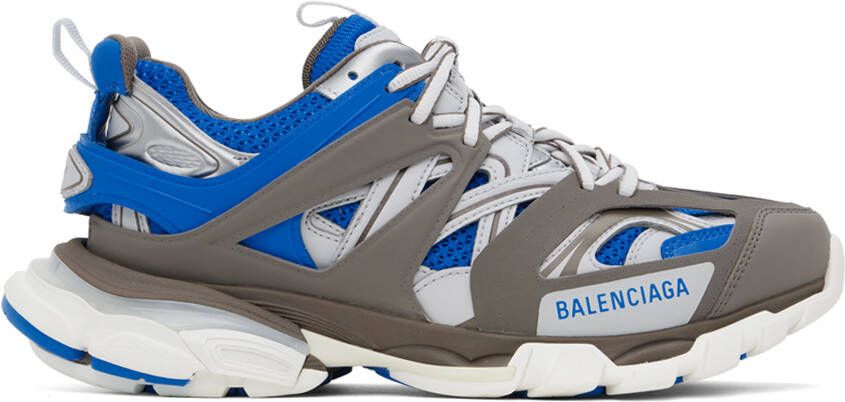 Balenciaga Brown & Blue Track LED Sneakers - Picture 5