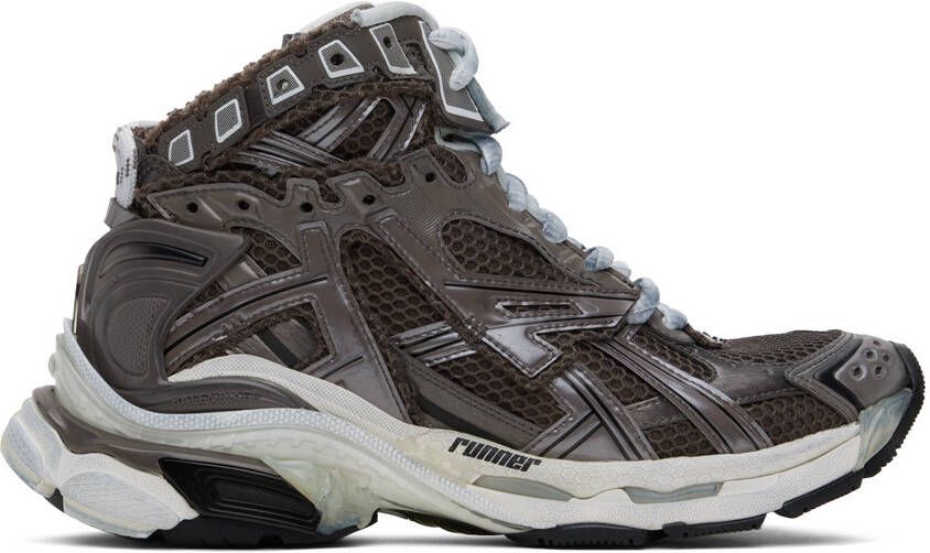 Balenciaga Brown High Runner Sneakers