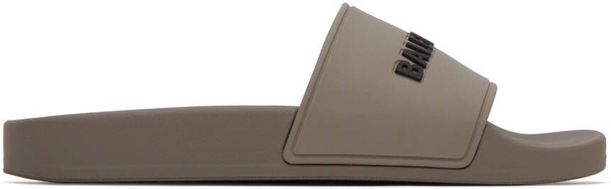 Balenciaga Gray Pool Slides