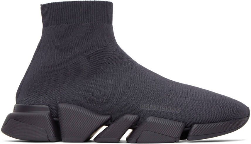 Balenciaga Gray Speed 2.0 Sneakers - Picture 4