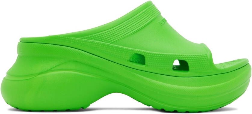 Balenciaga Green Crocs Edition Slides