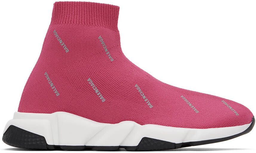 Balenciaga Kids Pink Speed Sneakers - Picture 4