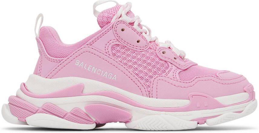 Balenciaga Kids Pink Triple S Sneakers - Picture 4