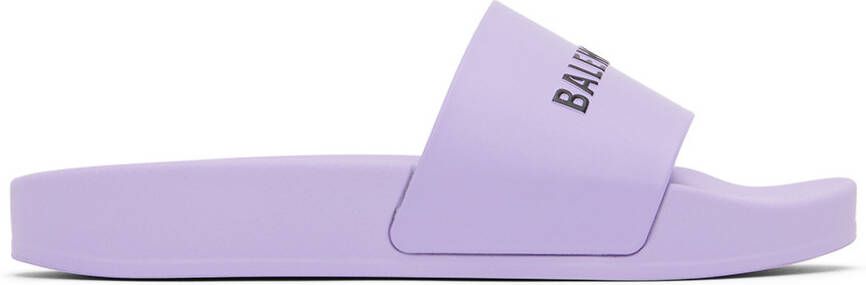Balenciaga Kids Purple Pool Slides - Picture 2