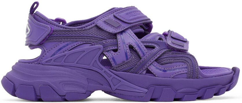 Balenciaga Kids Purple Track Sandals - Picture 5