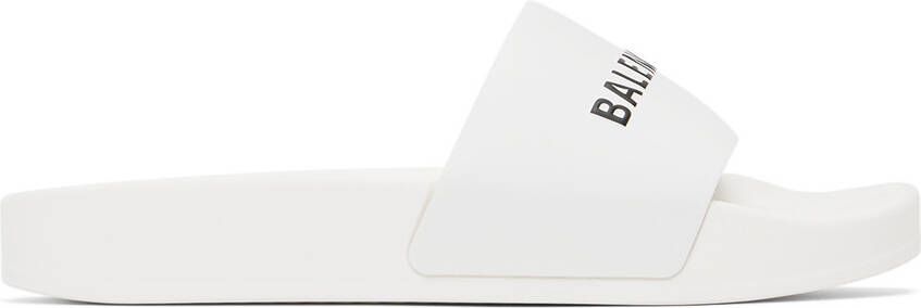 Balenciaga Kids White Pool Slides - Picture 4