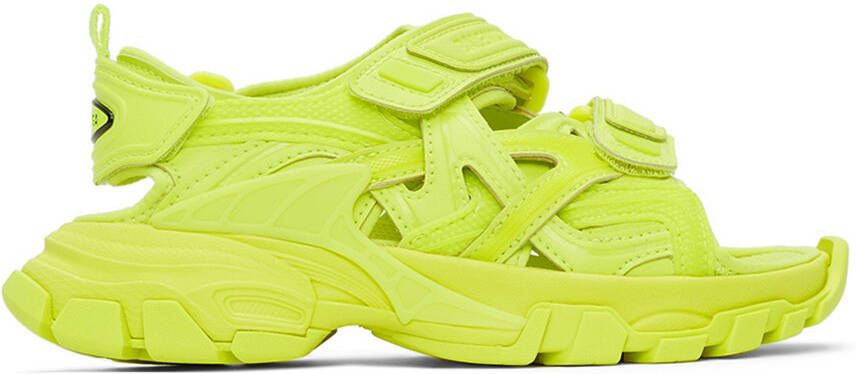 Balenciaga Kids Yellow Track Sandals - Picture 5