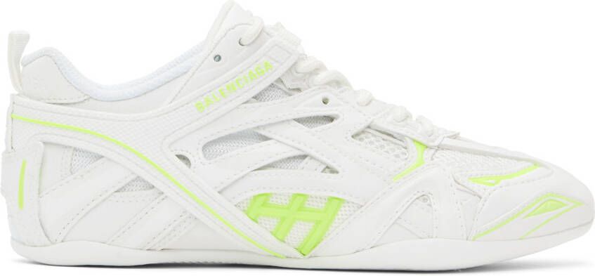 Balenciaga Off-White & Yellow Drive Sneakers - Picture 5