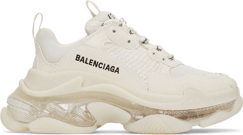 Balenciaga Off-White Clear Sole Triple S Sneakers - Picture 5