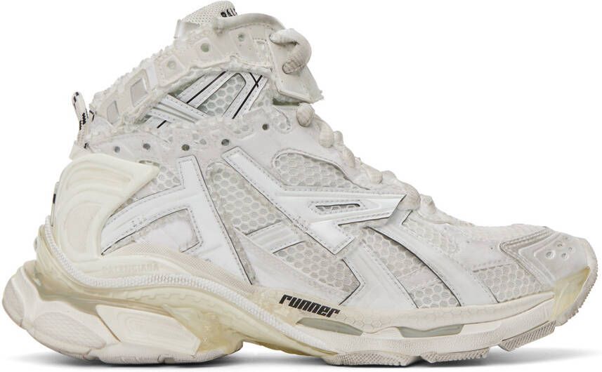 Balenciaga Off-White Runner High Sneakers - Picture 5