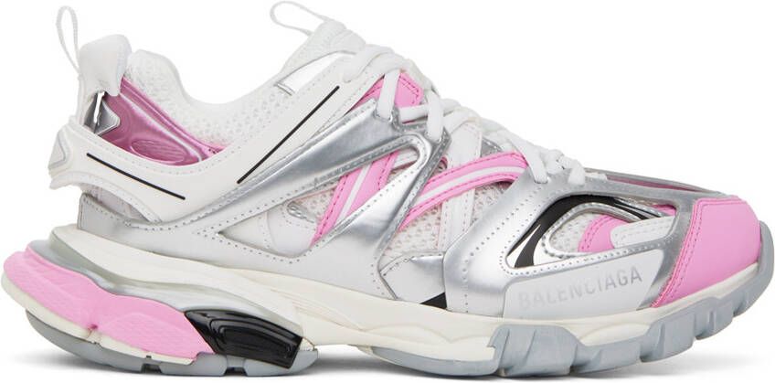 Balenciaga Pink & White Track Sneakers - Picture 4