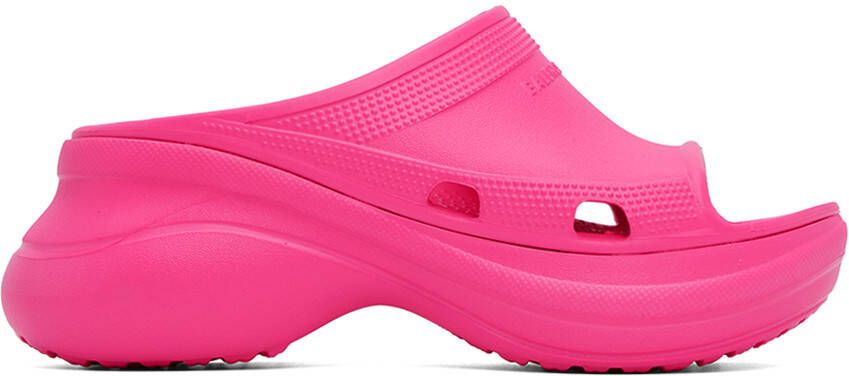 Balenciaga Pink Crocs Edition Pool Slides - Picture 5