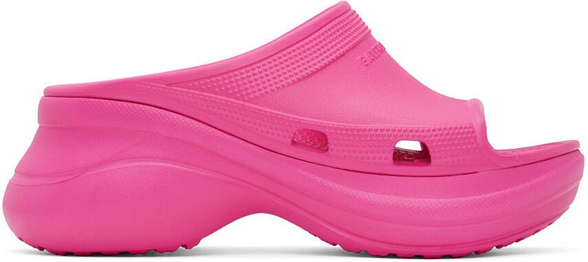 Balenciaga Pink Crocs Edition Pool Slides - Picture 5