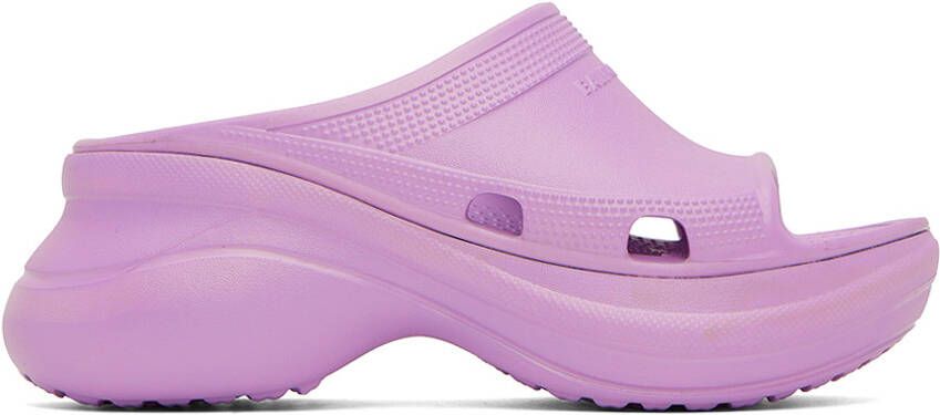 Balenciaga Purple Crocs Edition Pool Slides