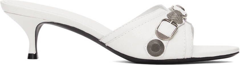 Balenciaga White Cagole Sandals