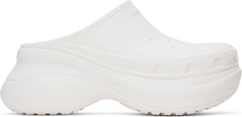 Balenciaga White Crocs Edition Mules - Picture 5