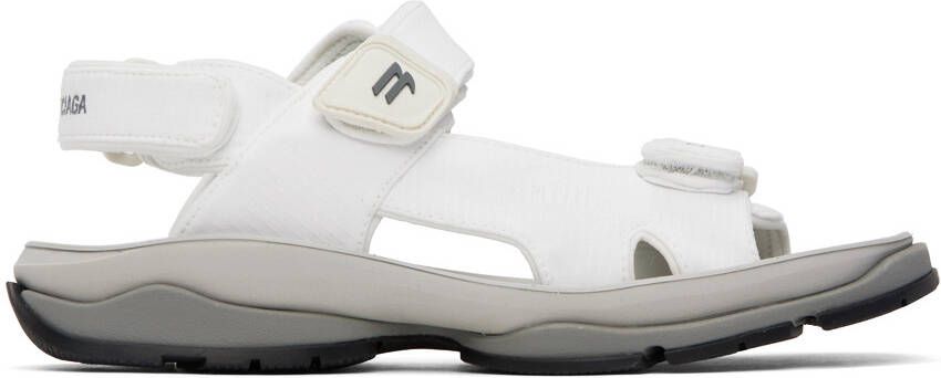 Balenciaga White Tourist Sandals