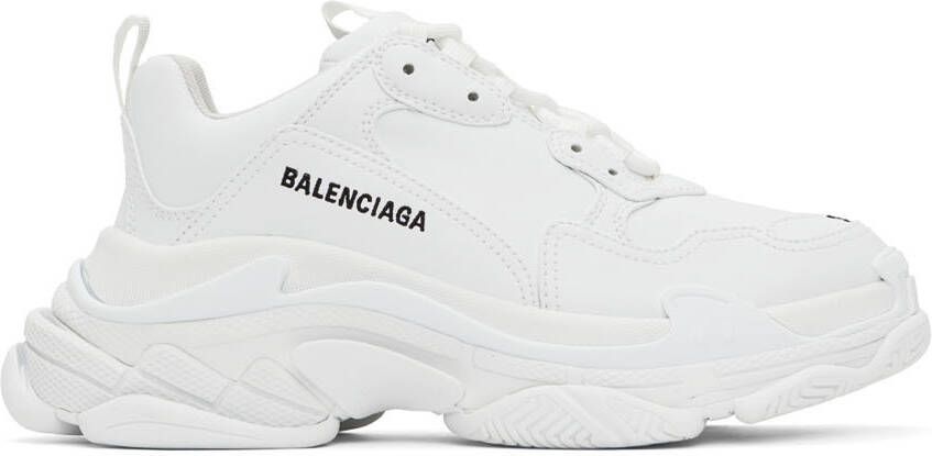 Balenciaga White Triple S Low-Top Sneakers - Picture 5