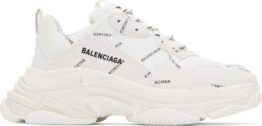Balenciaga White Triple S Sneakers - Picture 4