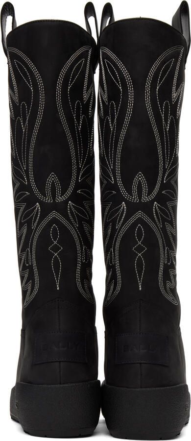 Bally Black Curling Montana Combat Boots - Picture 3